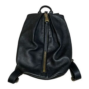 Aimee Kestenberg Tamitha Backpack Black Soft Pebbled Leather Adj Shoulder Strap.